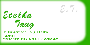 etelka taug business card